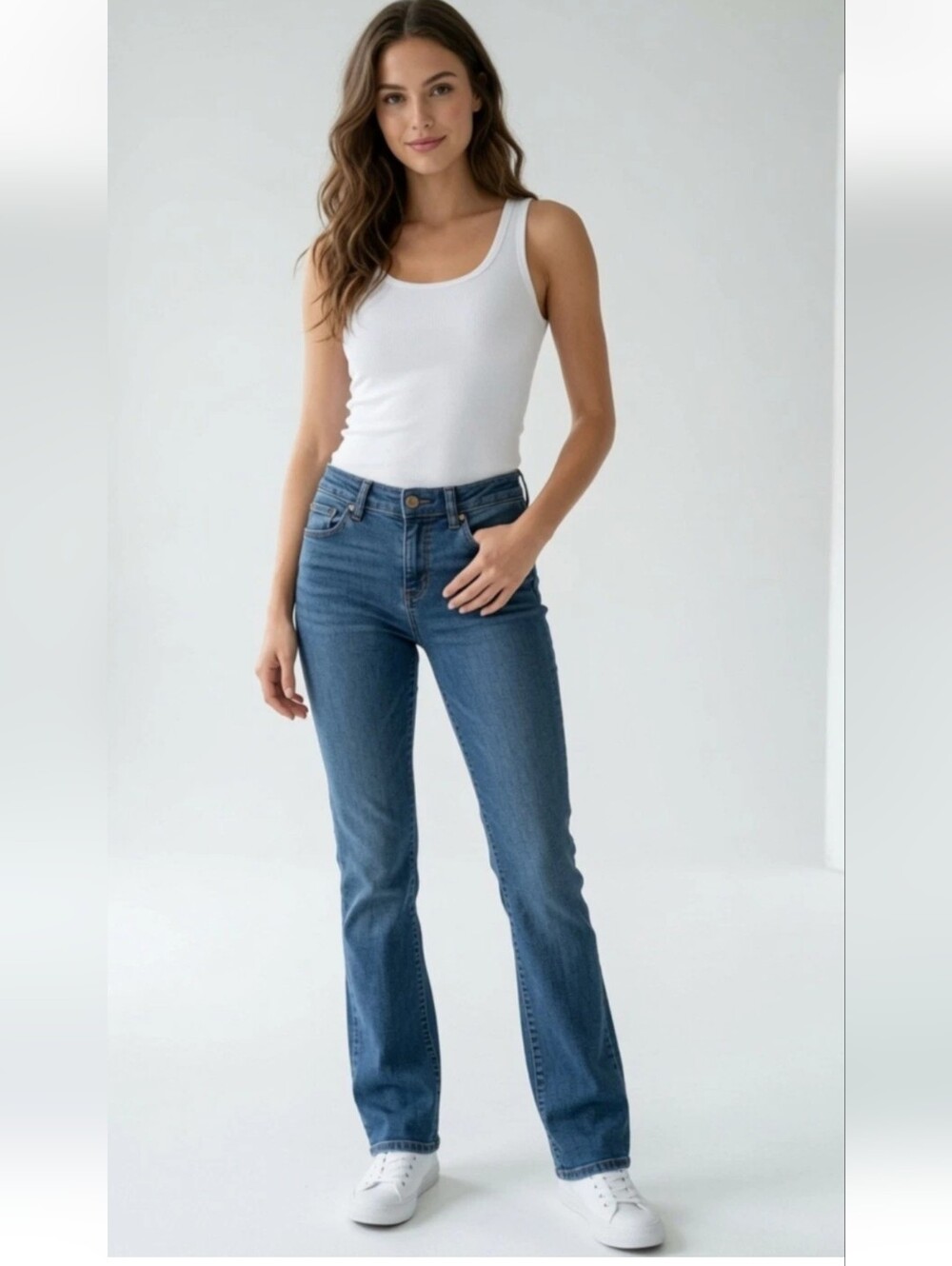 Vintage Y2k 90s The Limited 312 Straight Leg Jeans Dark Blue Wash Mid Rise 4